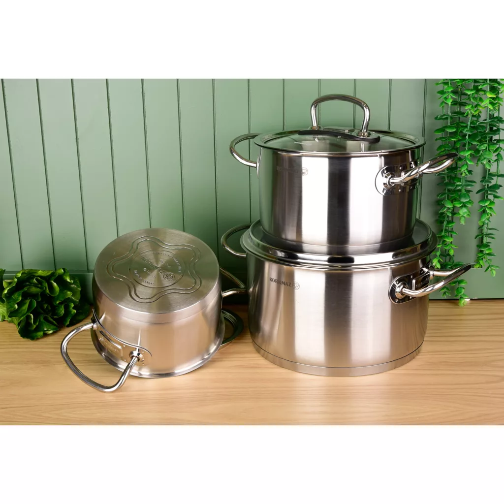 سرویس قابلمه و تابه استیل 8 پارچه کرکماز مدل پرولاین کد 1147