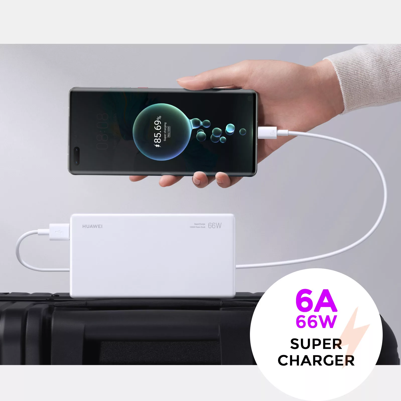 کابل تبدیل USB به USB-C مدل 6A Super Charge طول 1 متر