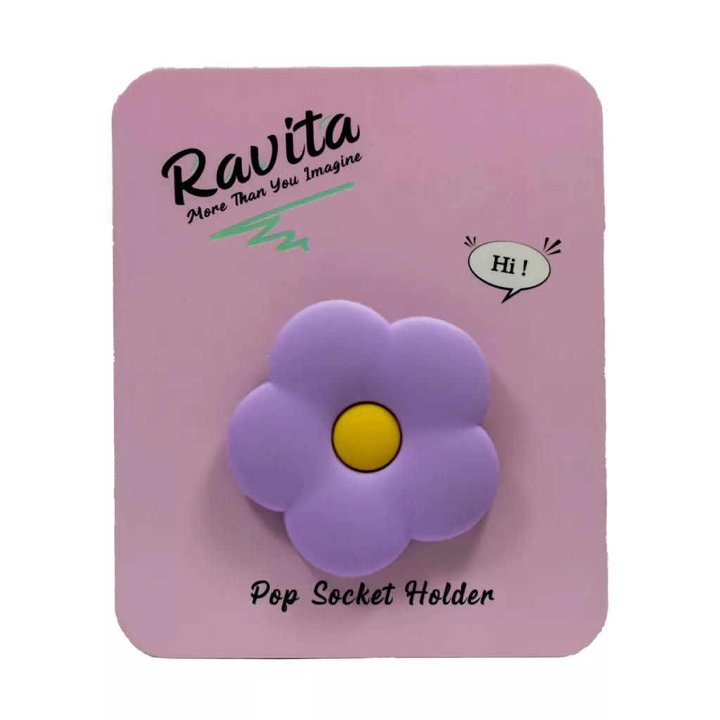 پایه نگهدارنده گوشی موبایل پاپ سوکت راویتا مدل گل