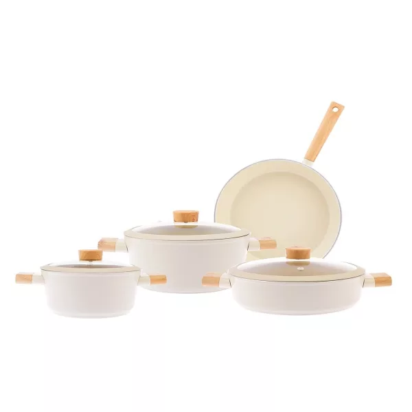 سرویس قابلمه و تابه سرامیکی 7 پارچه امسان مدل Swiss