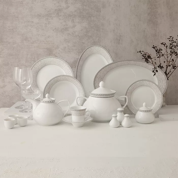 سرویس غذاخوری 108 پارچه چینی زرین ایران سری شهرزاد مدل ورونا درجه یک