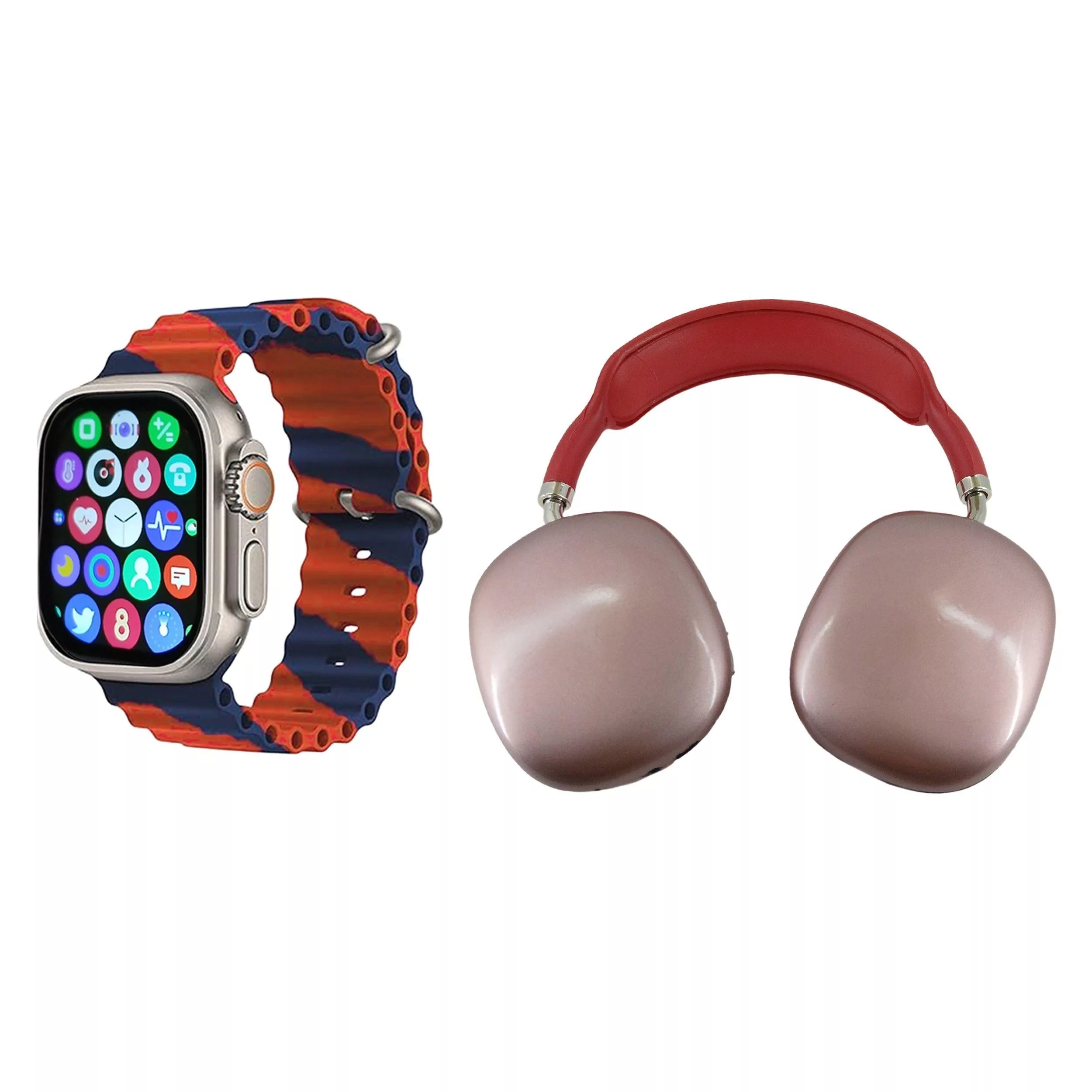 ساعت هوشمند مدل P9 Ultra2 pack با قابلیت کنترل موسیقی بند سیلیکونی به همراه هدفون