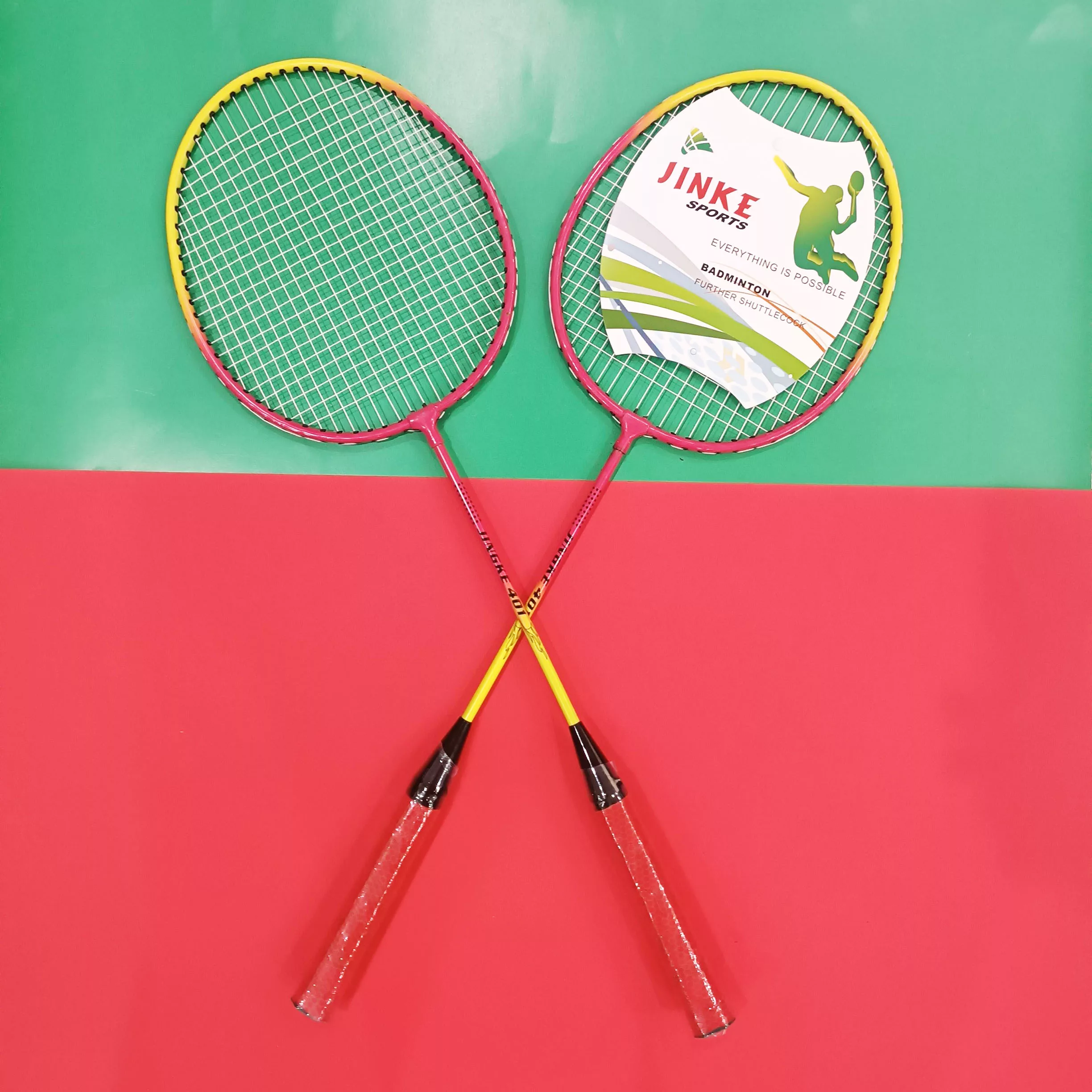 راکت بدمینتون مدل ژانگ به همراه توپ بسته 4 عددی