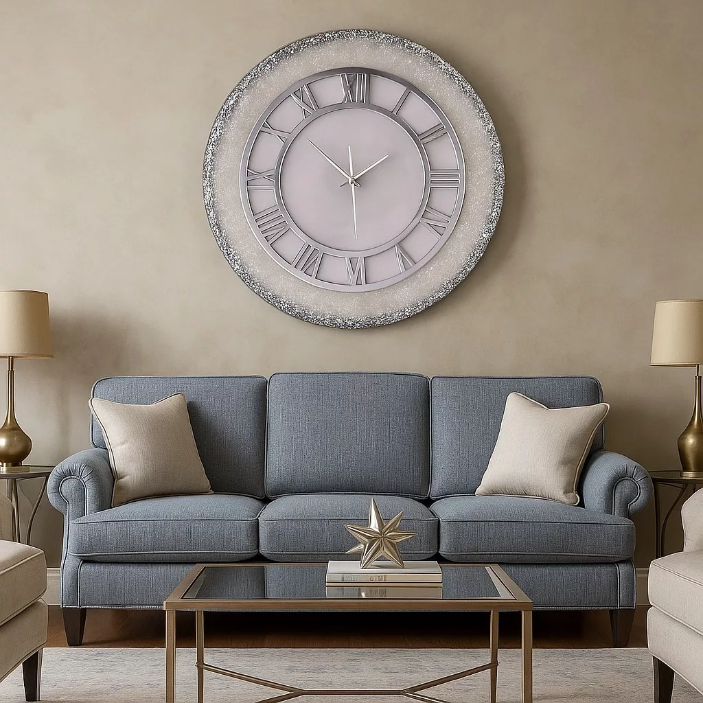 ساعت دیواری کوارتز مدل الماس