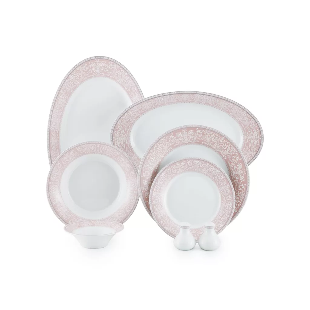 سرویس غذاخوری 35 پارچه چینی زرین ایران مدل شهرزاد ورونا درجه 3