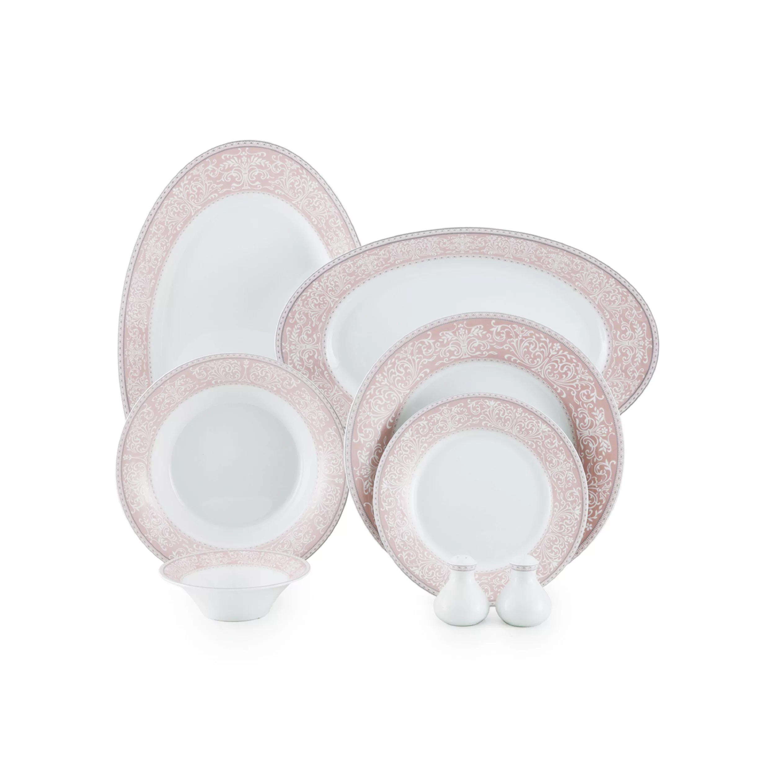 سرویس غذاخوری 35 پارچه چینی زرین ایران مدل شهرزاد ورونا درجه 3