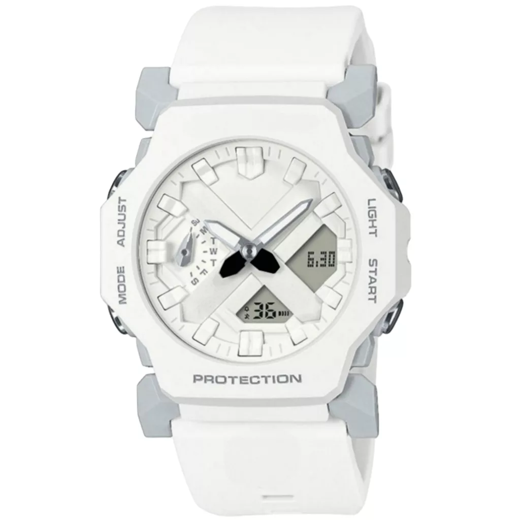 ساعت مچی عقربه‌ای کوارتز مدل دو زمانه کرنوگراف بند پیو کد e