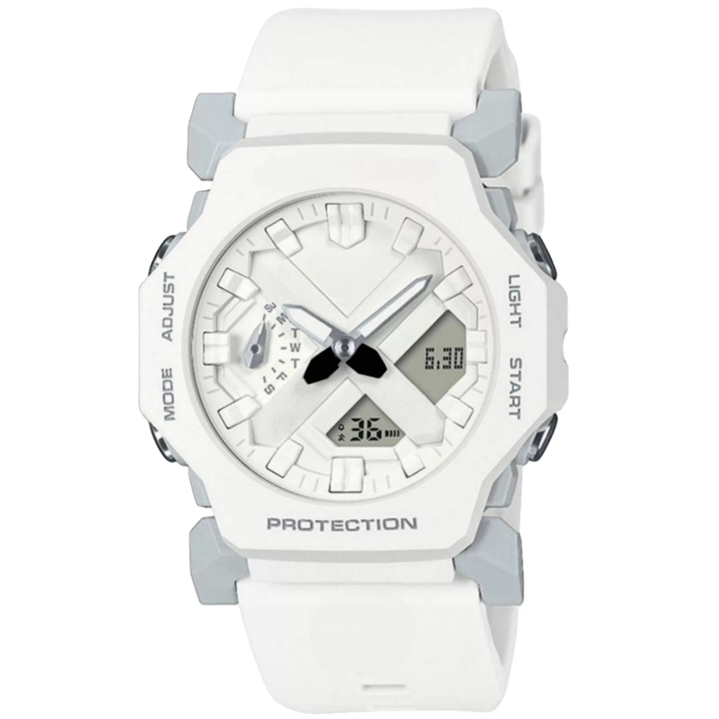 ساعت مچی عقربه‌ای کوارتز مدل دو زمانه کرنوگراف بند پیو کد e