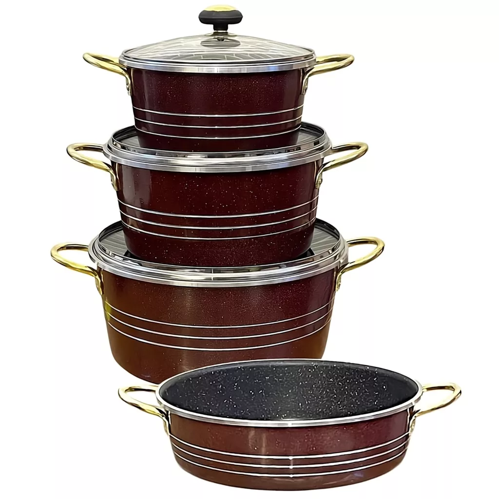 سرویس قابلمه و تابه گرانیتی 7 پارچه مدل Geranita