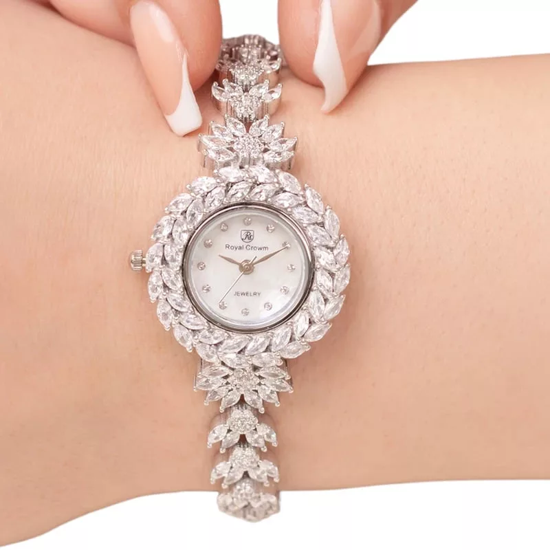ساعت مچی عقربه‌ای زنانه رویال کرون مدل نقره مارکیز خور میوتاساچ کد 00021
