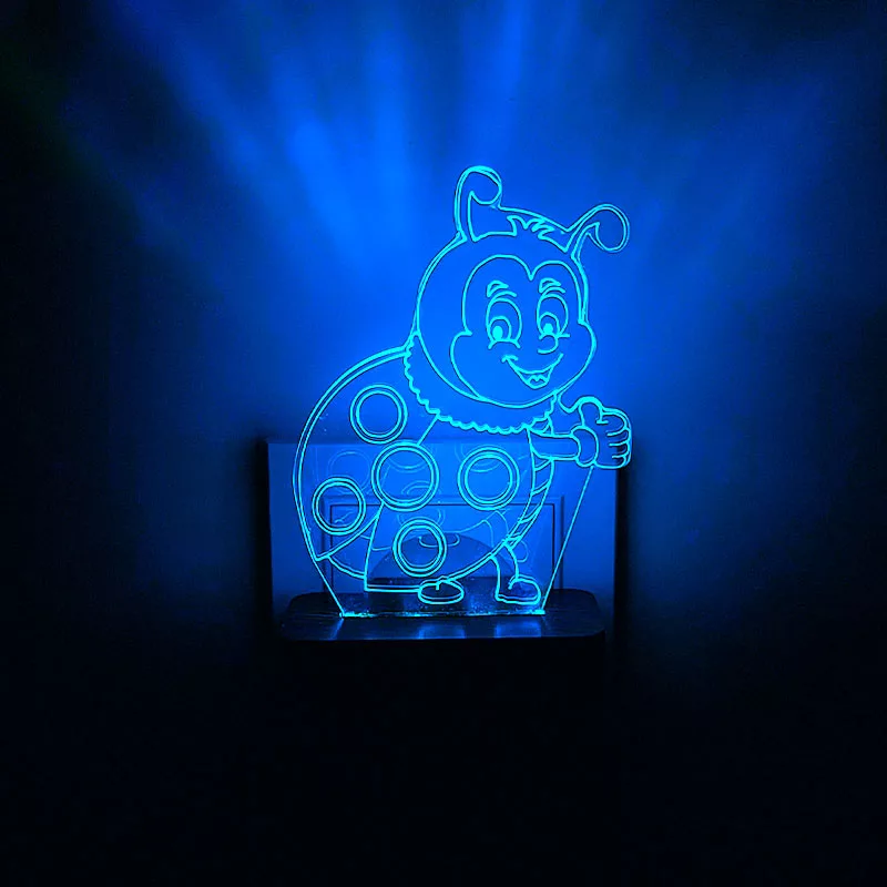 چراغ خواب اتاق کودک طرح کفشدوزک مدل دیواری