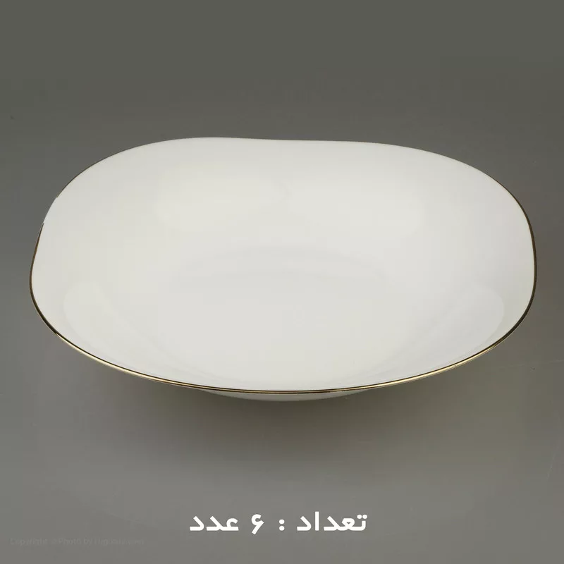 سرویس غذاخوری 26 پارچه دینو مدل مربع لب طلا