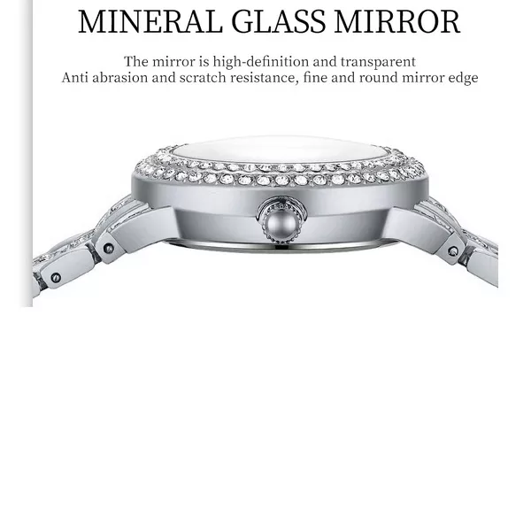 ساعت مچی عقربه ای زنانه مدل فول نگین لوکس کد 1