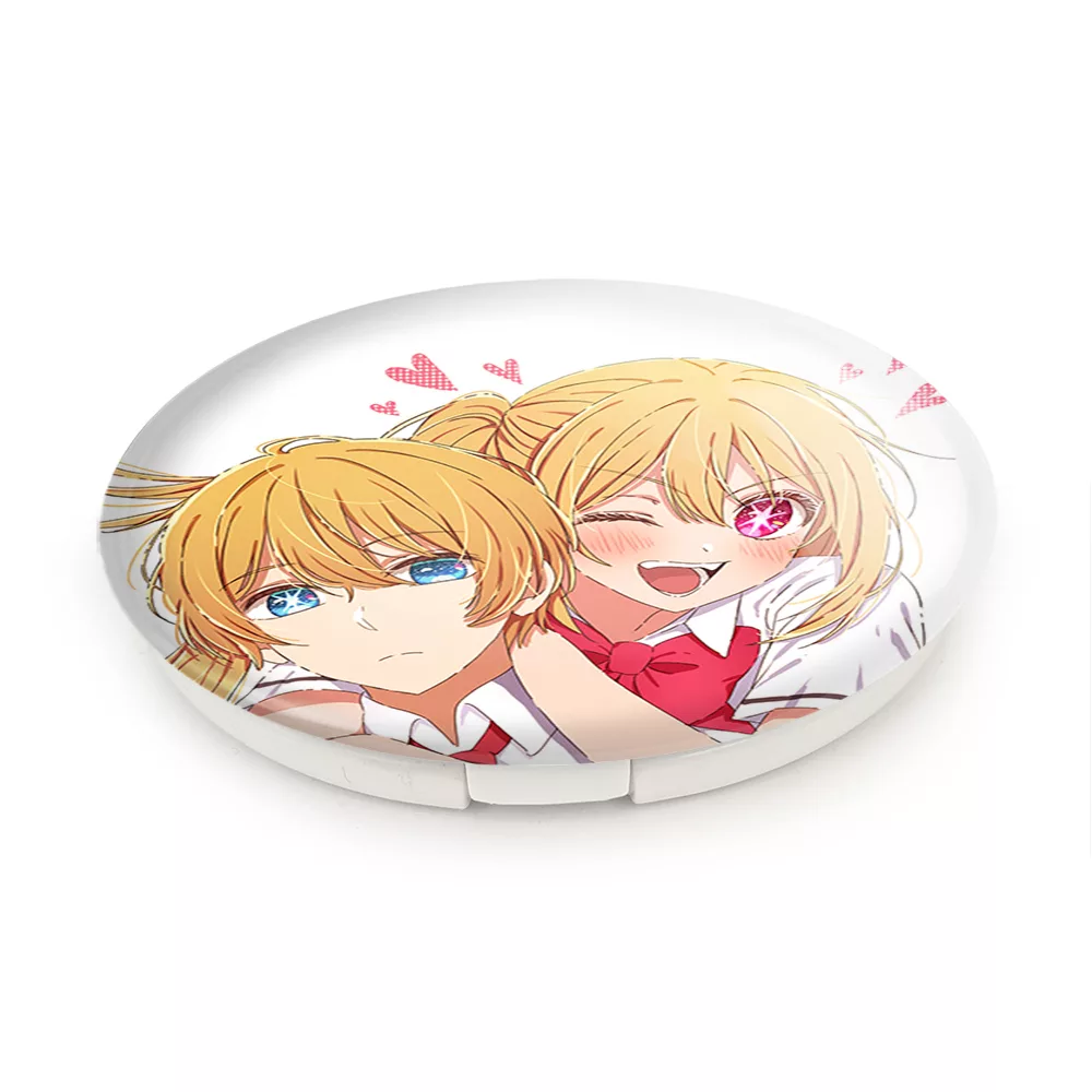 آینه جیبی خندالو طرح آکوا و روبی انیمه اوشی نو کو مدل تاشو کد 31225