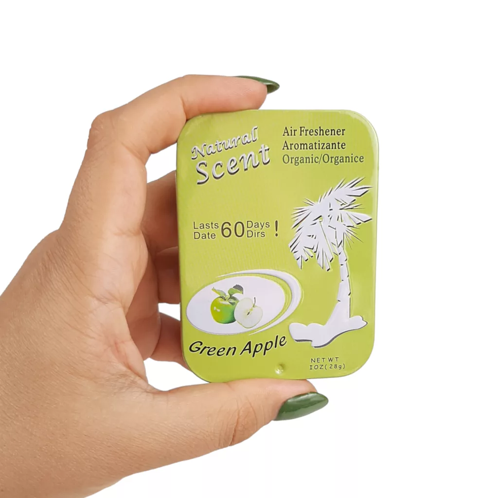 بوگیر خودرو مدل کنسروی مدل Green Apple حجم 28 میلی لیتر