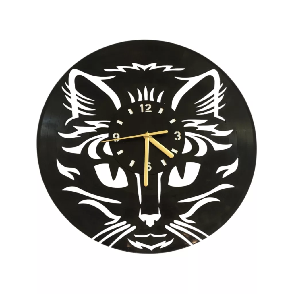 ساعت دیواری کوارتز مدل گربه 2