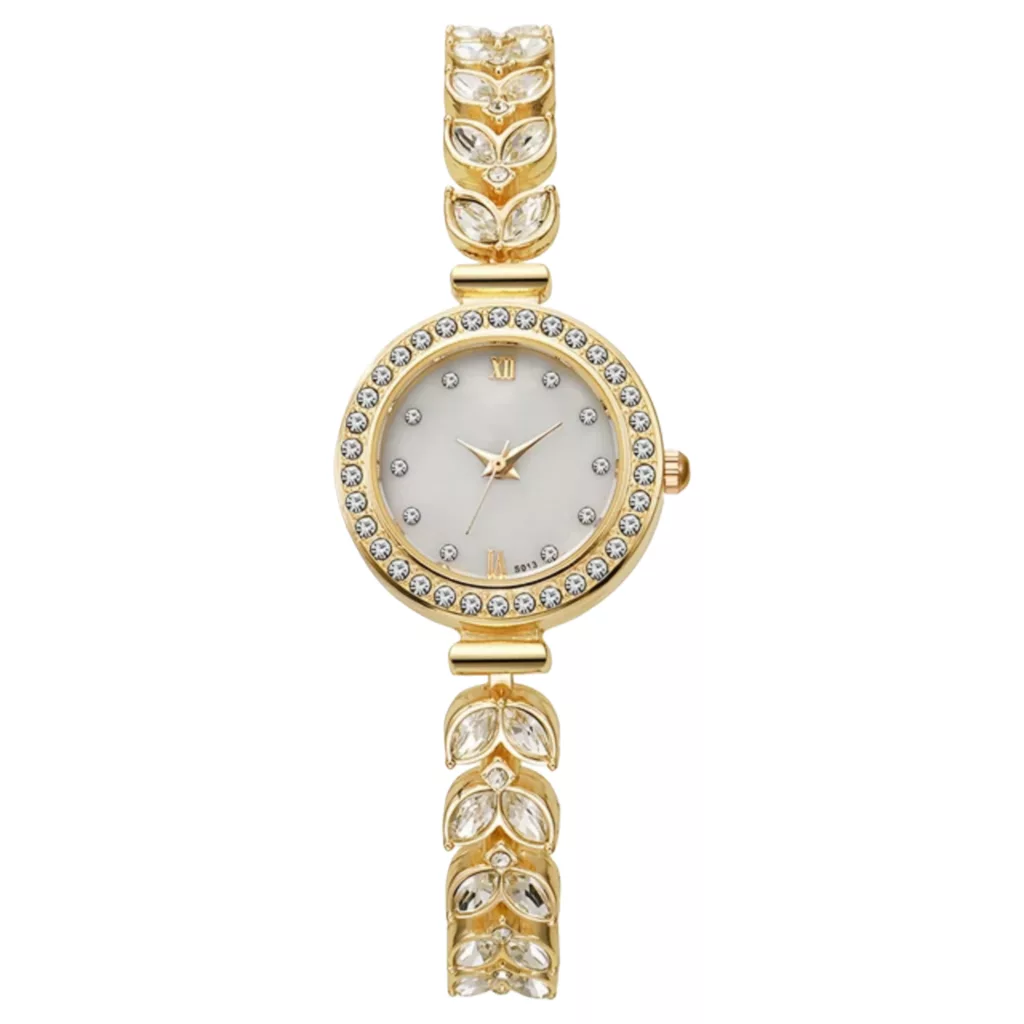 ساعت مچی عقربه ای زنانه مدل کوارتز بند گندمی