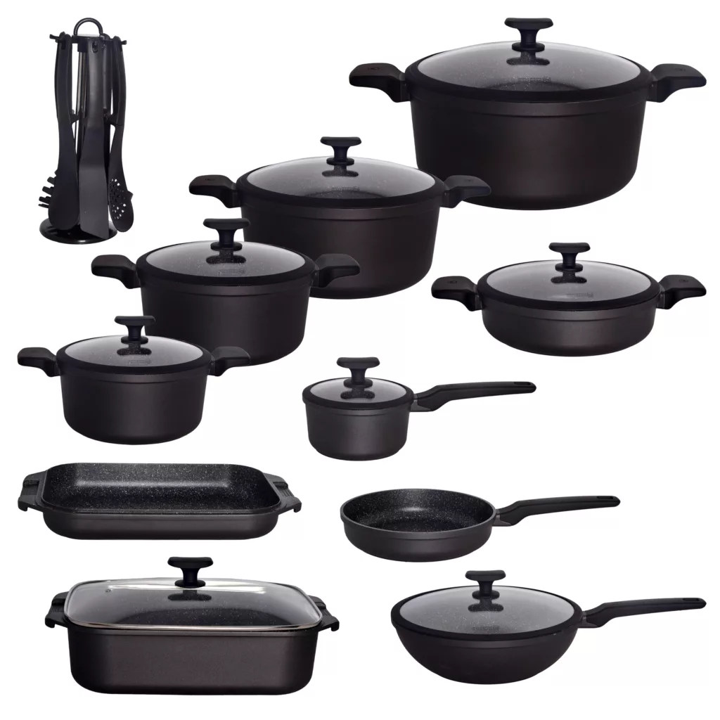 سرویس قابلمه و تابه گرانیتی 25 پارچه ولبرگ مدل B