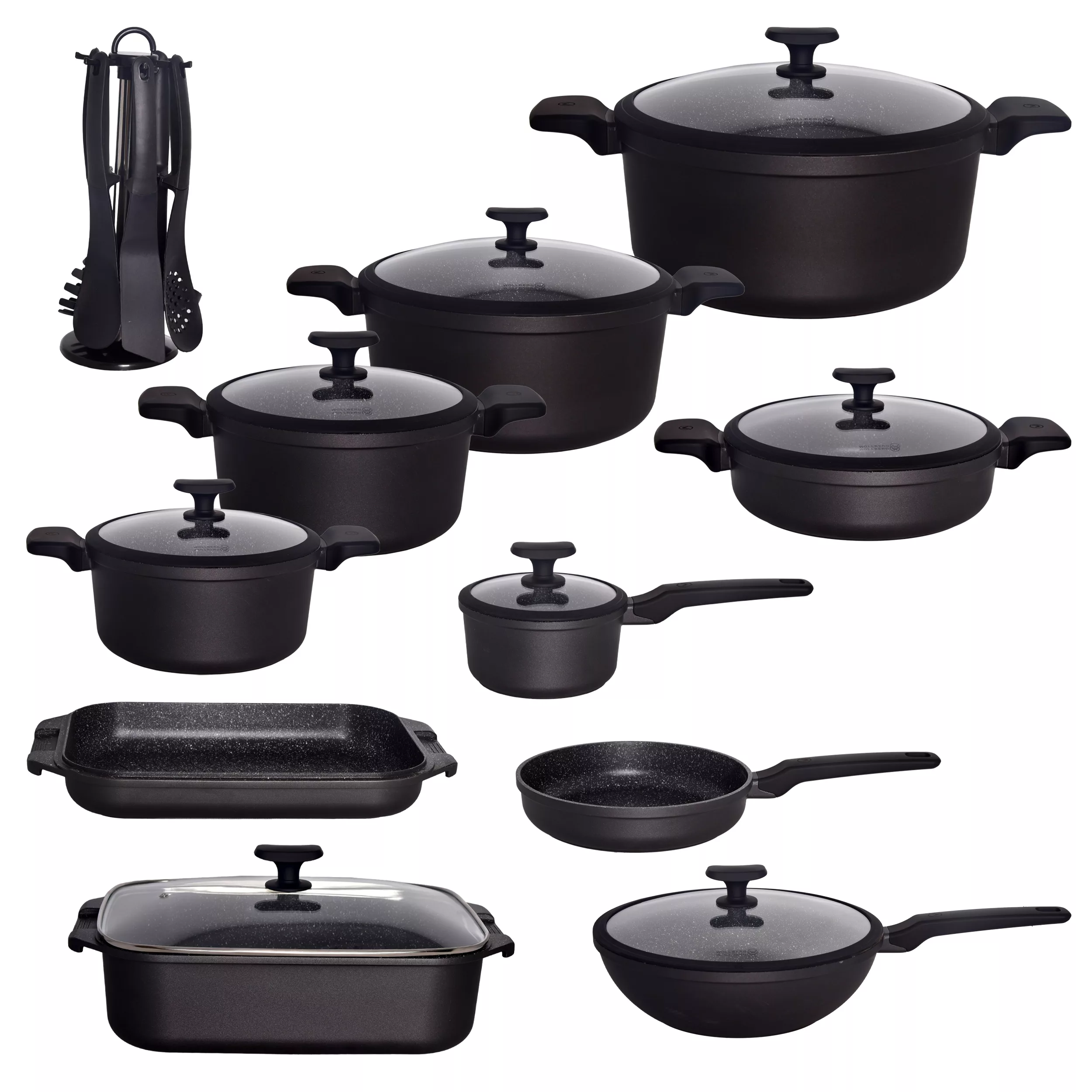 سرویس قابلمه و تابه گرانیتی 25 پارچه ولبرگ مدل B