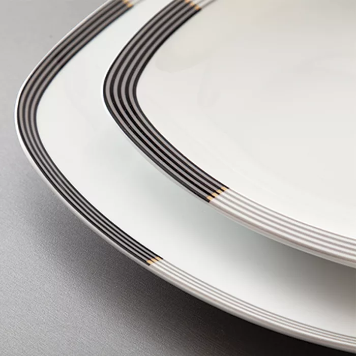 سرویس غذاخوری 98 پارچه 12 نفره چینی زرین ایران مدل  کواترو وگاس اوریت درجه عالی