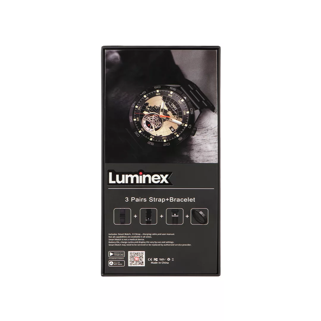 ساعت مچی هوشمند 52 اینچ لومینکس مدل SK50 pro با بند سیلیکونی و فلزی و چرمی