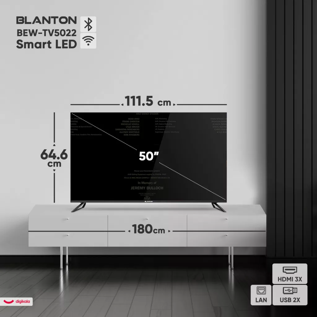 تلویزیون 50 اینچ ال ای دی هوشمند بلانتون مدل BEW-TV5022