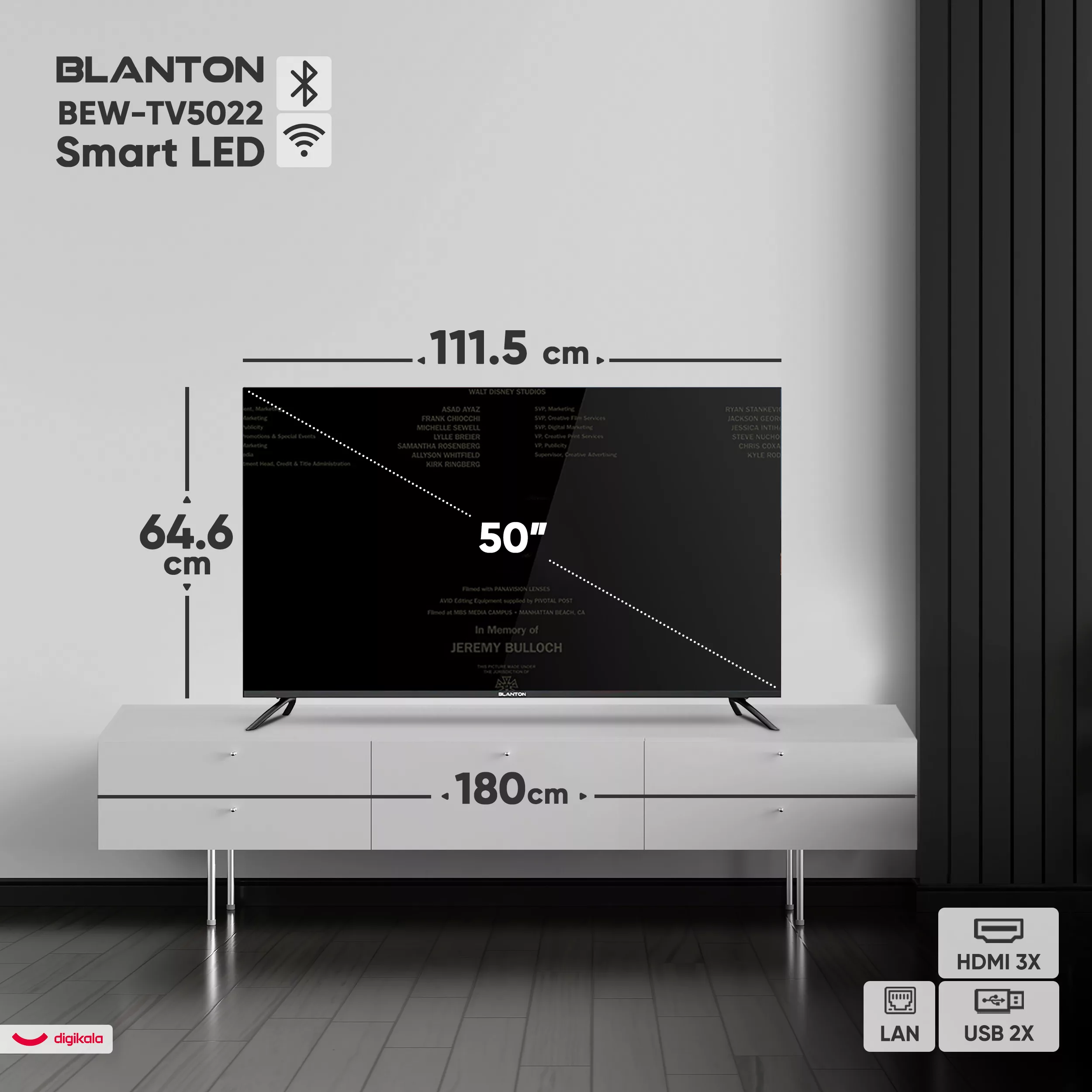 تلویزیون 50 اینچ ال ای دی هوشمند بلانتون مدل BEW-TV5022