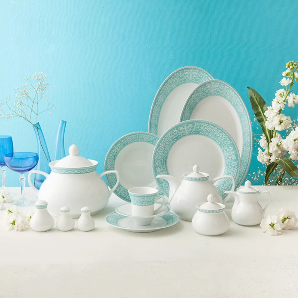 سرویس غذاخوری 108 پارچه چینی زرین ایران سری شهرزاد مدل ورونا درجه یک