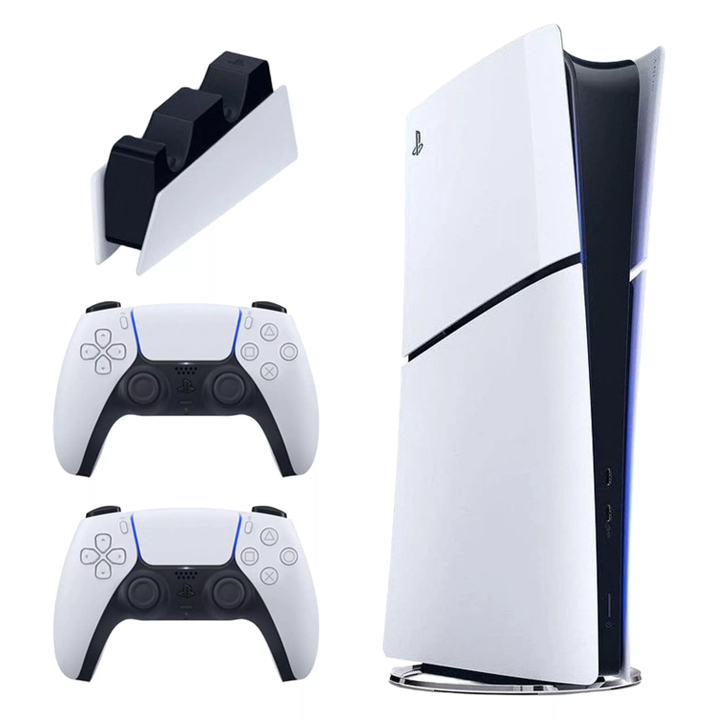 کنسول بازی سونی مدل PlayStation 5 Slim Digital Edition ظرفیت 1 ترابایت ریجن 2016B اروپا به همراه دسته اضافی و پایه شارژر کنسول بازی سونی مدل PlayStation 5 Slim Digital Edition ظرفیت 1 ترابایت ریجن 2016B اروپا به همراه دسته اضافی و پایه شارژر