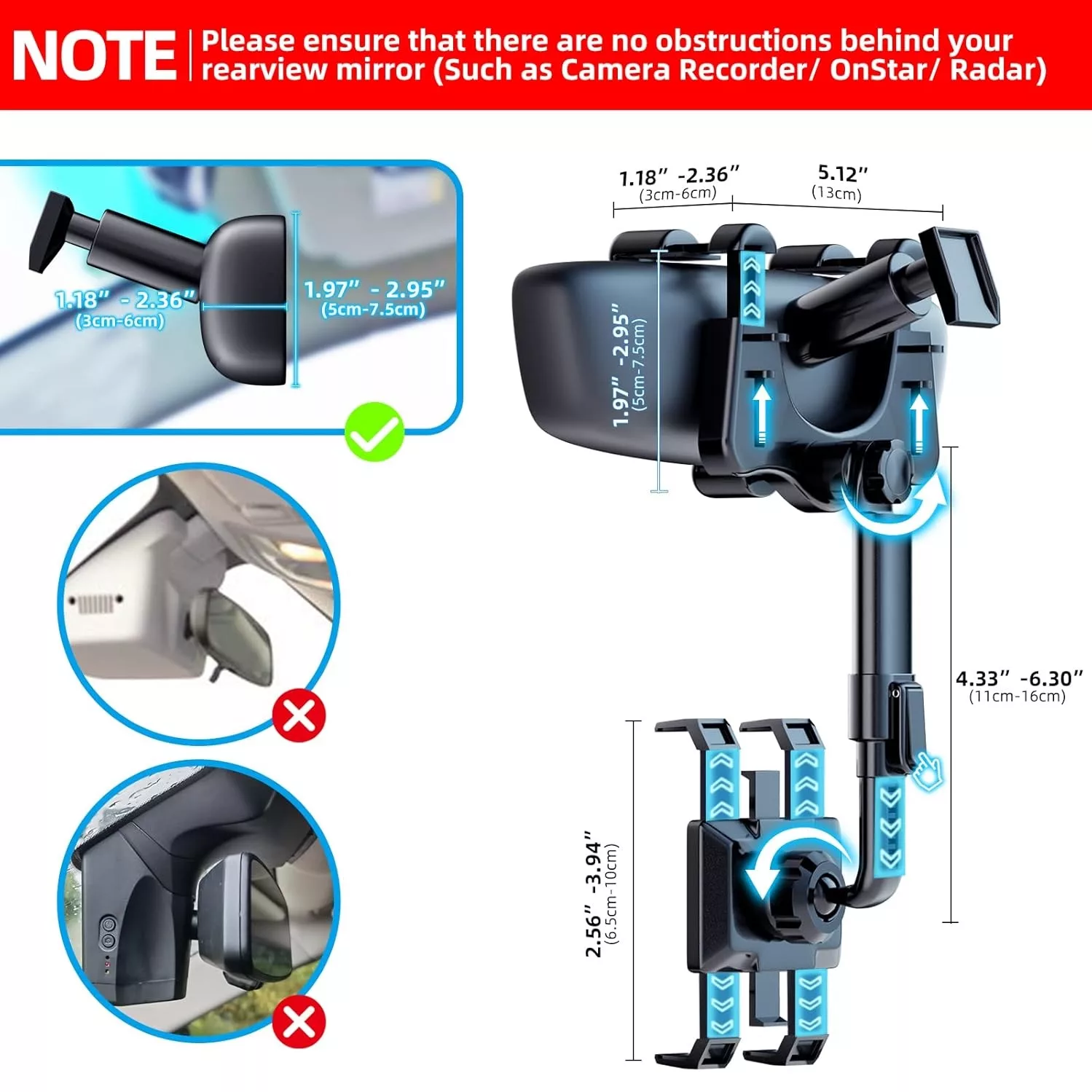پایه نگهدارنده گوشی موبایل مدل mirror-E20