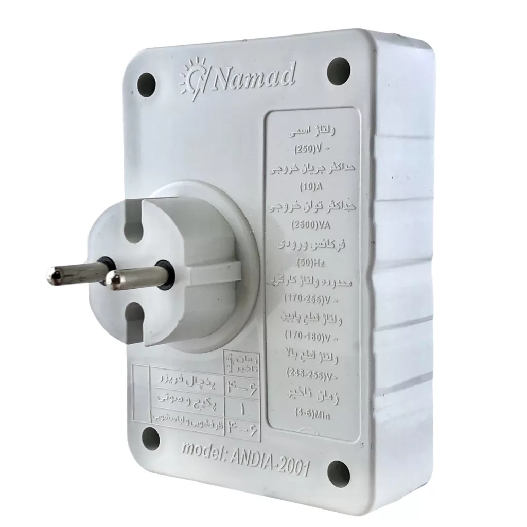 محافظ ولتاژ نماد کنترل مدل دیواری Andia کد 16A-3500VA
