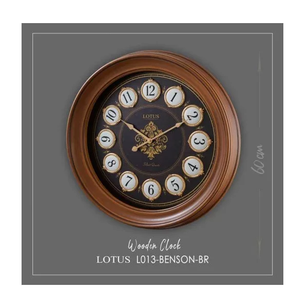 ساعت دیواری لوتوس مدل L013-BENSON-BR