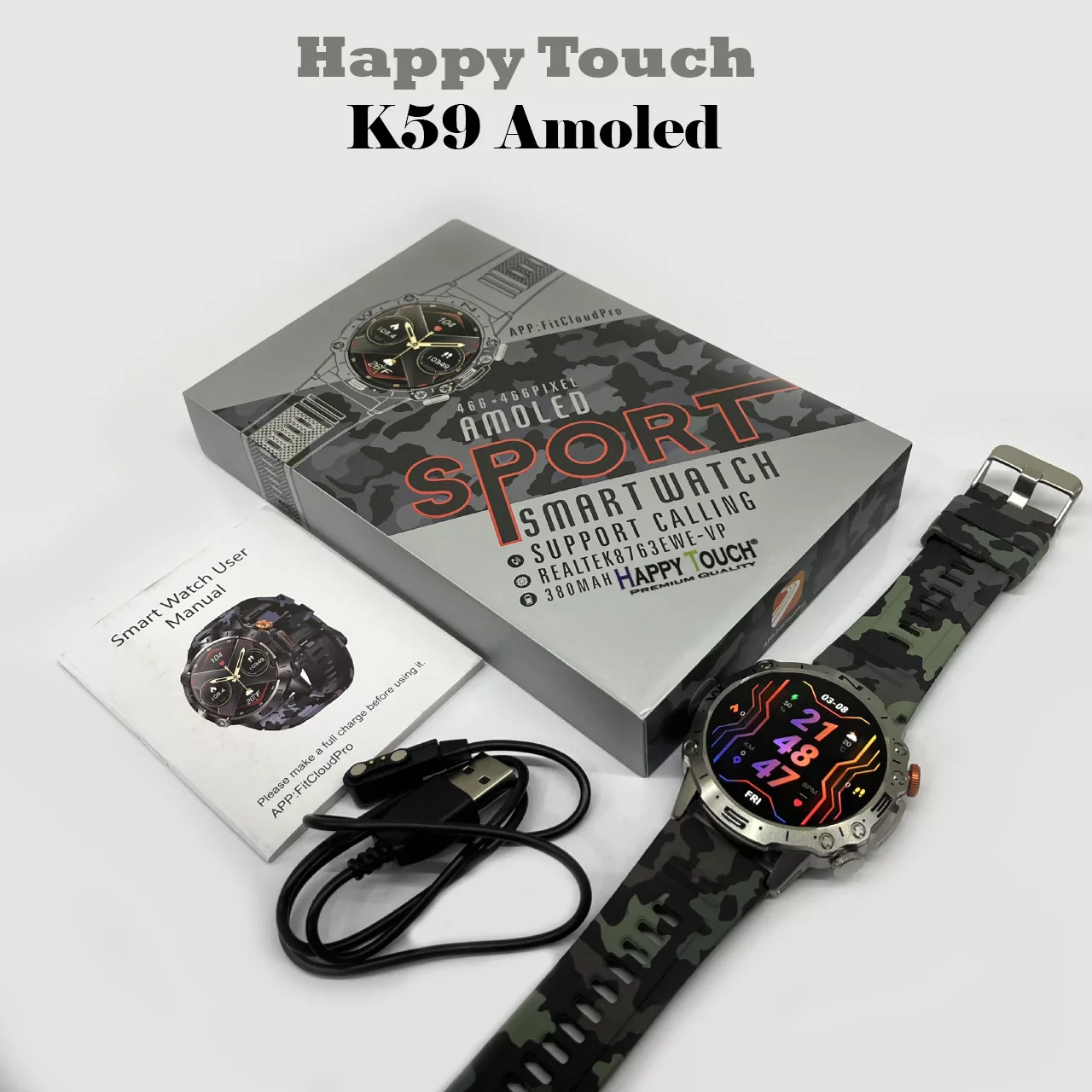 ساعت هوشمند هپی تاچ مدل K59 Amoled