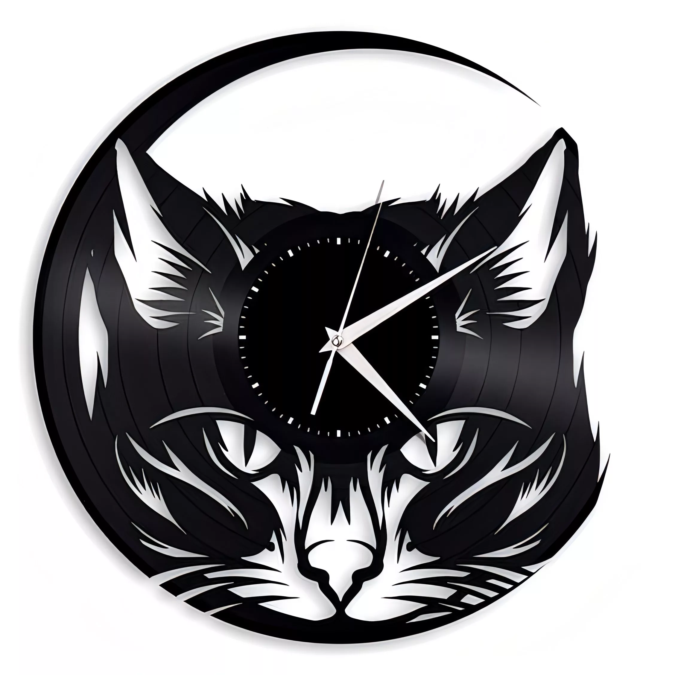 ساعت دیواری کوارتز طرح گربه ساعت دیواری کوارتز طرح گربه