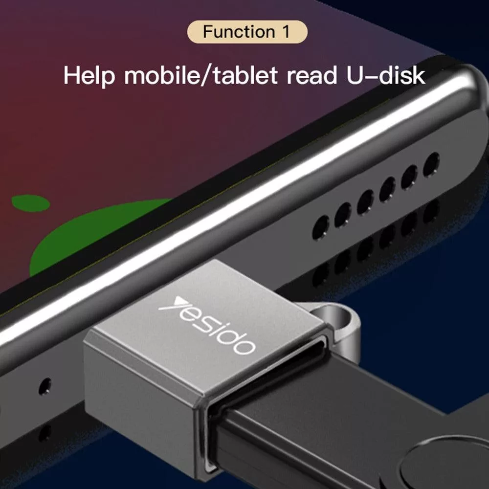 مبدل OTG USB-C به USB یسیدو مدل GS08
