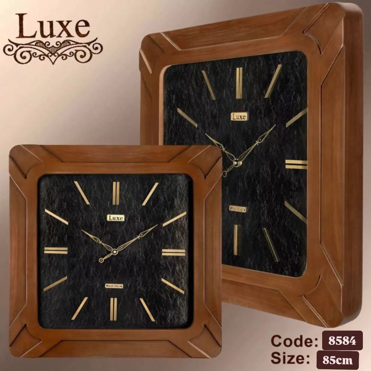 ساعت دیواری لوکس مدل چوبی کد 6062