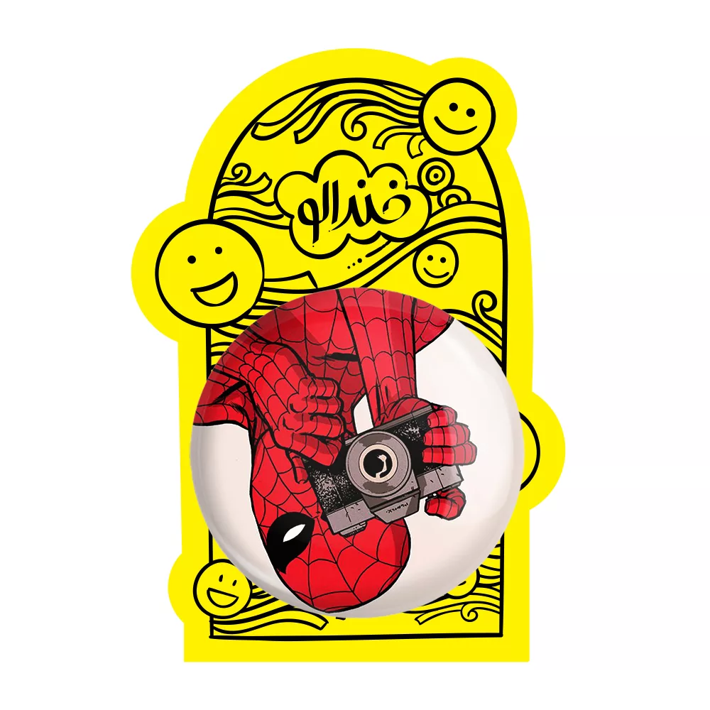 آینه جیبی خندالو مدل مرد عنکبوتی Spider Man  کد 2370