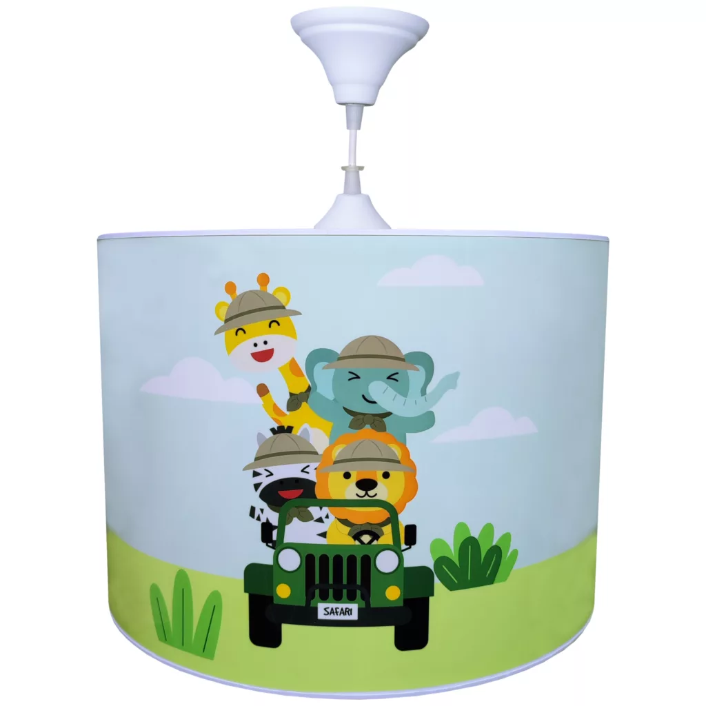 لوستر کودک مدل شیر و جیپ سافاری