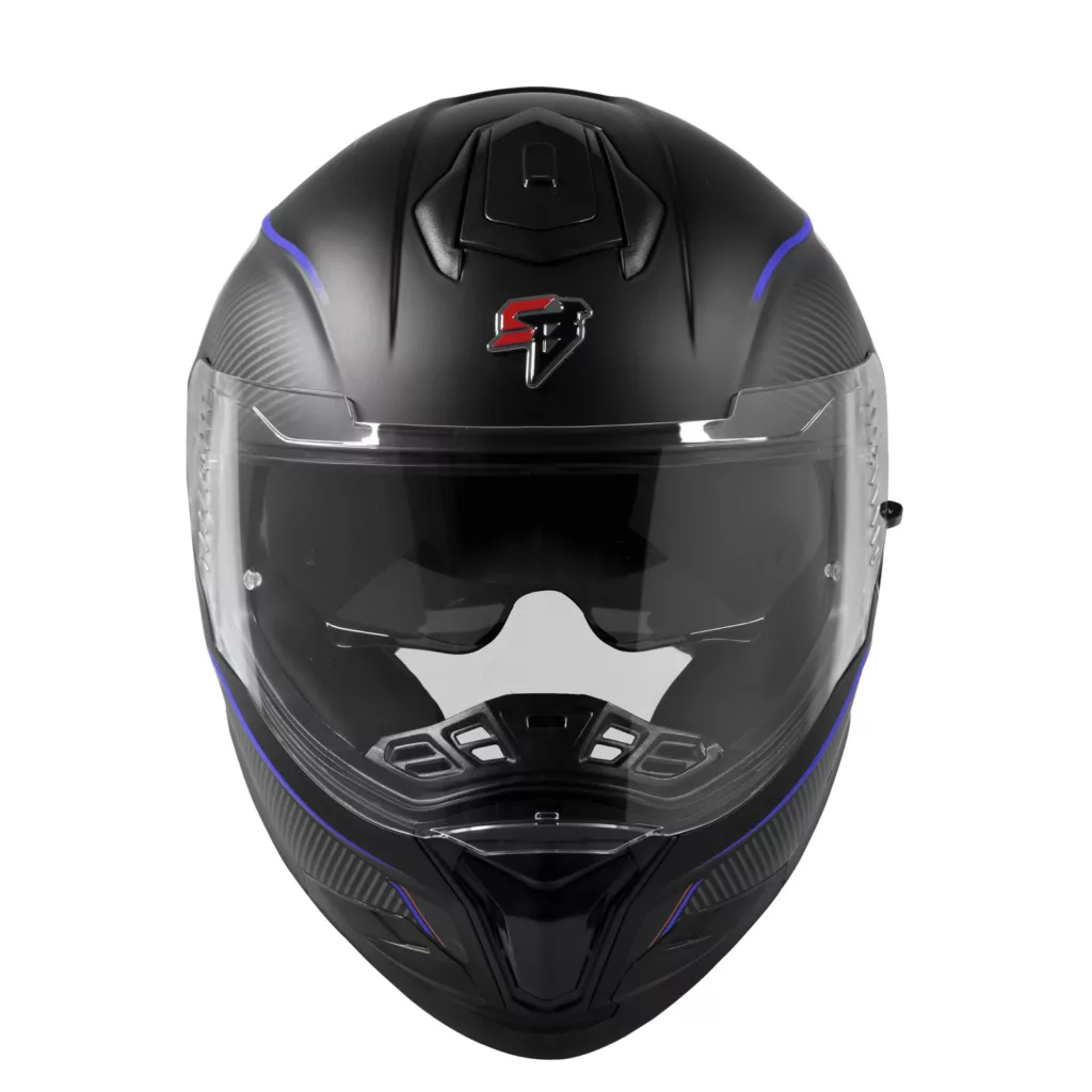 کلاه کاسکت چانه‌‌دار استیل برد مدل 057BBLUE به همراه طلق