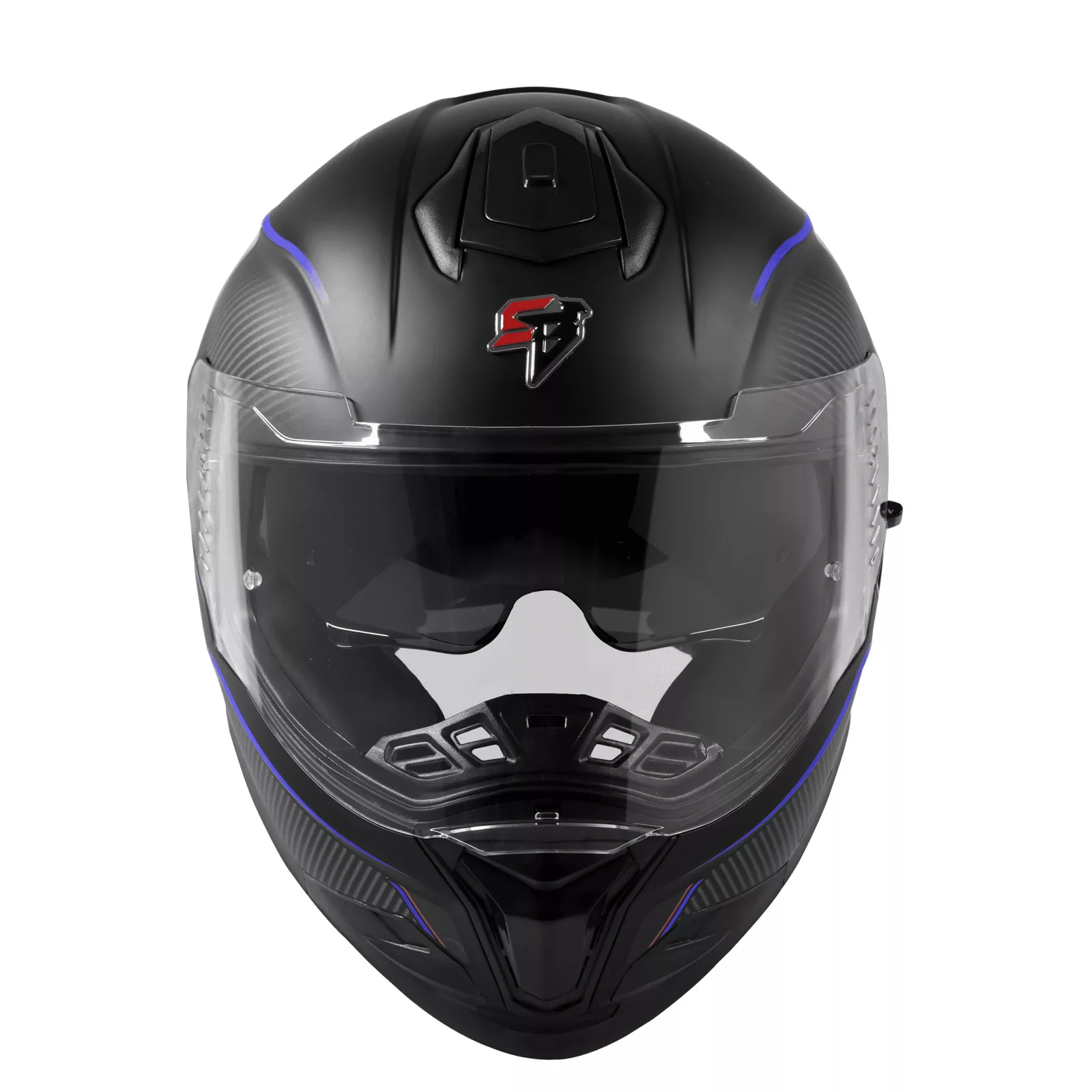 کلاه کاسکت چانه‌‌دار استیل برد مدل 057BBLUE به همراه طلق