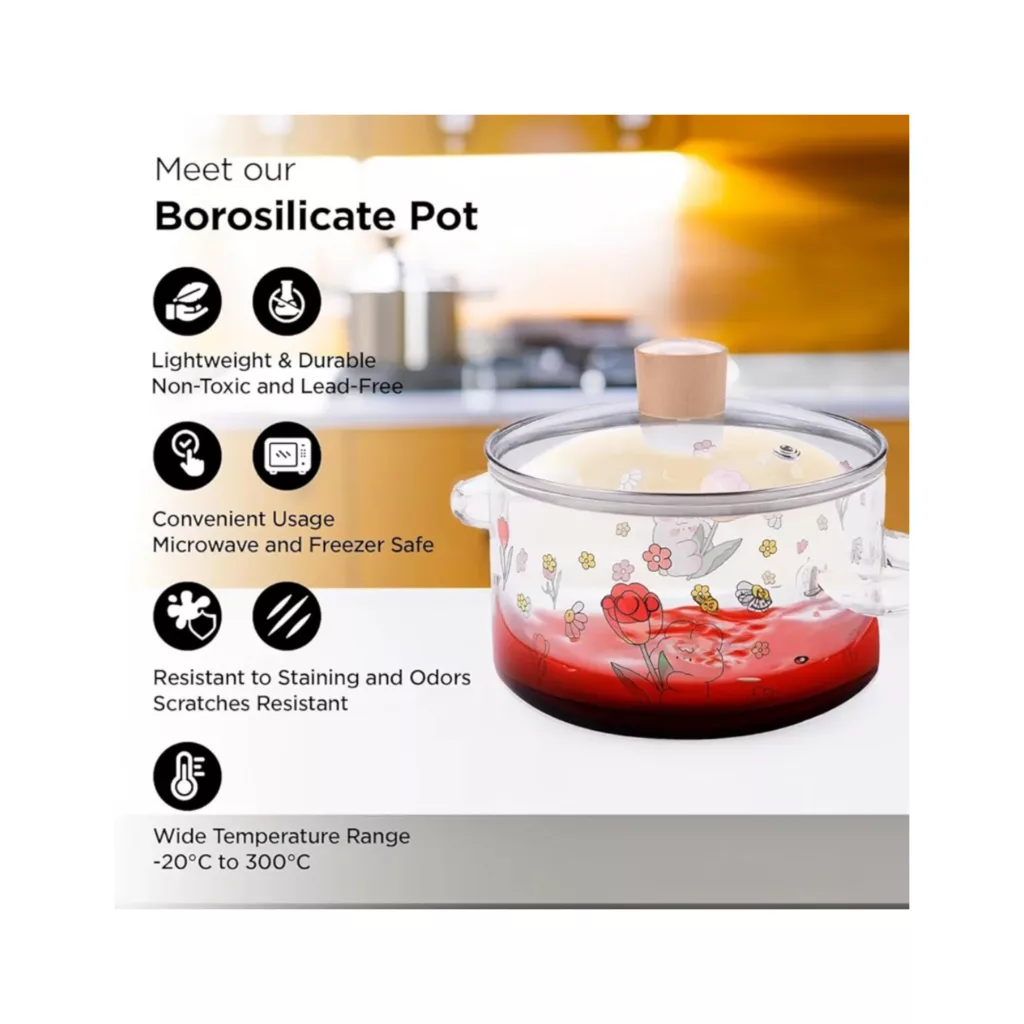 سرویس قابلمه 6 پارچه مدل شیشه ای