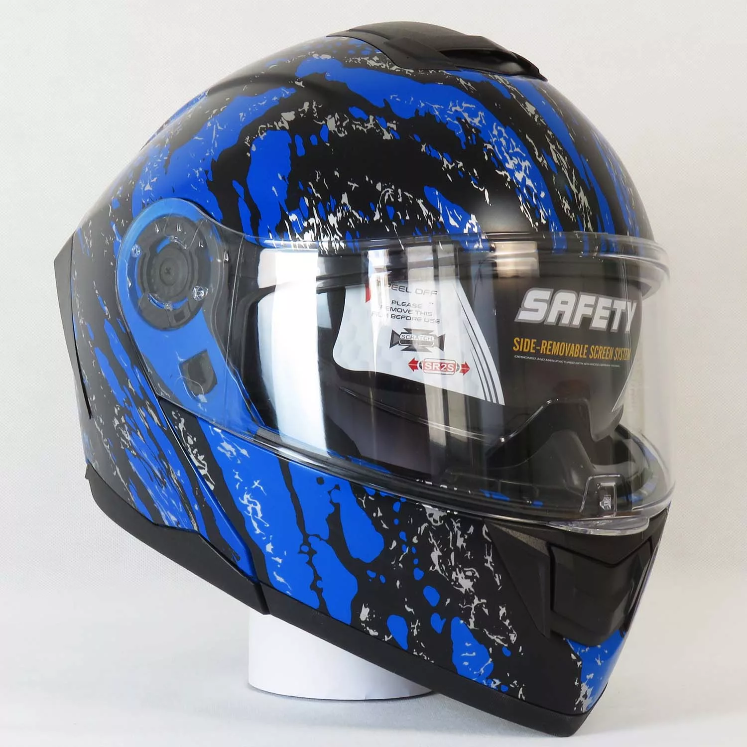 کلاه کاسکت فک متحرک رادین مدل Midnight Splash کد 1945