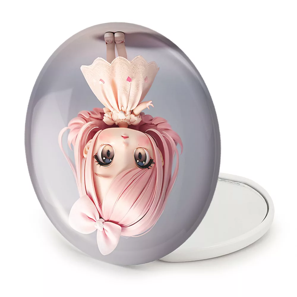 آینه جیبی خندالو طرح دخترانه (Girlish) مدل تاشو کد 36878