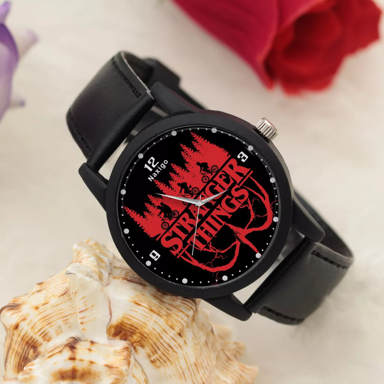 ساعت مچی عقربه ای ناکسیگو طرح Stranger Things کد LF4245