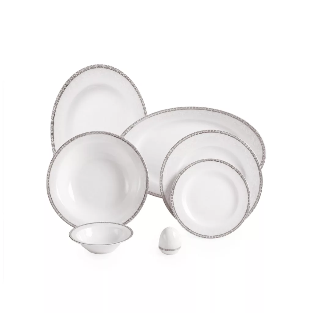 سرویس غذاخوری 102 پارچه چینی زرین ایران سری ایتالیا اف مدل Riva درجه یک