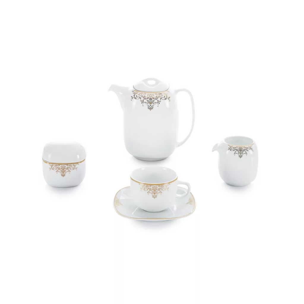 سرویس غذاخوری 98 پارچه چینی زرین ایران سری کواترو مدل مونت کارلو درجه یک