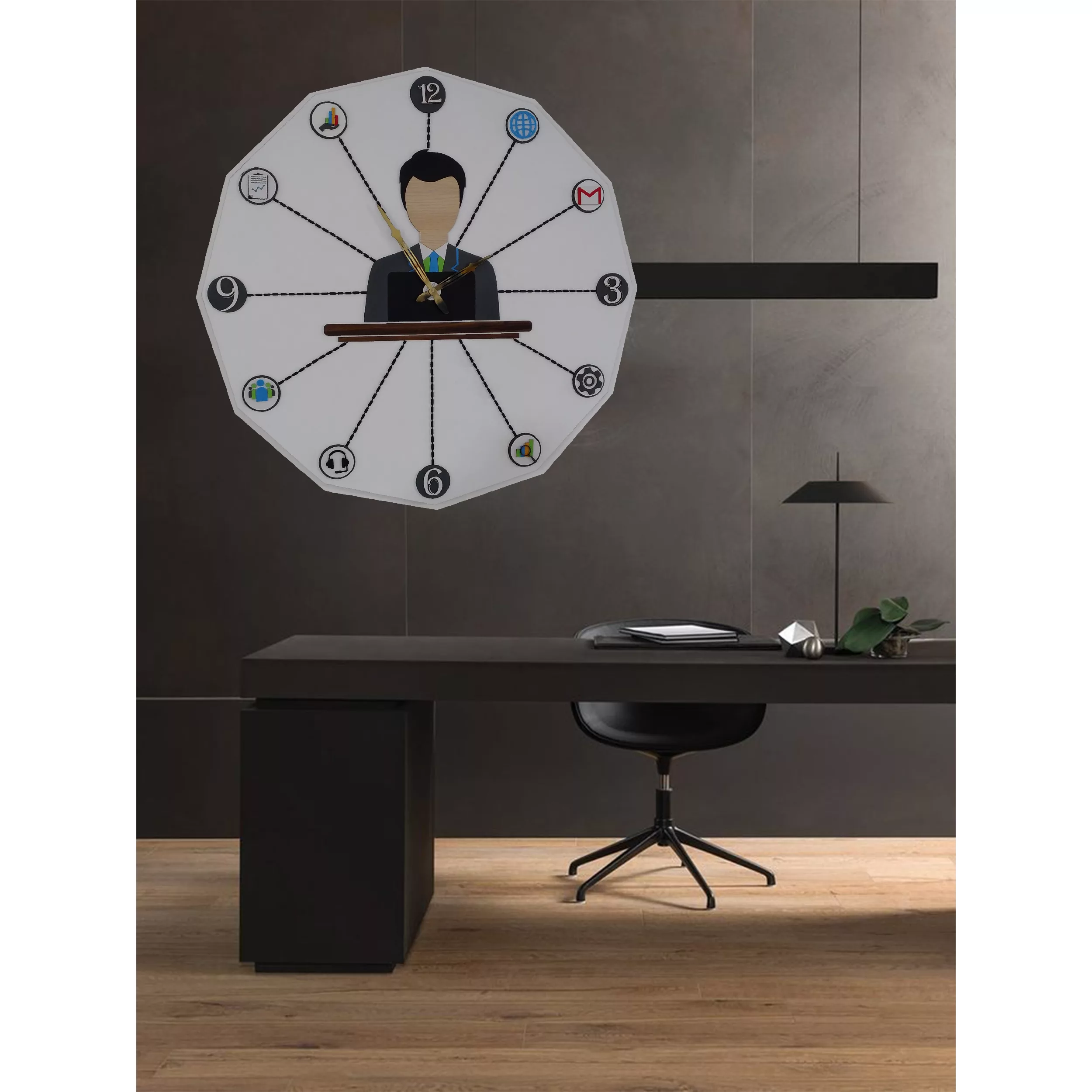 ساعت دیواری مدل المان های اداری