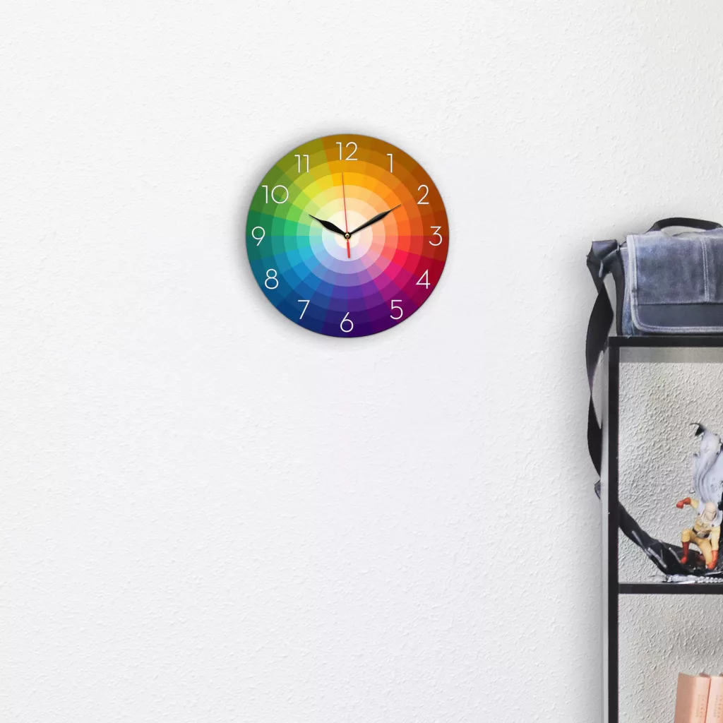 ساعت دیواری مدل 1110 طرح چرخه رنگ