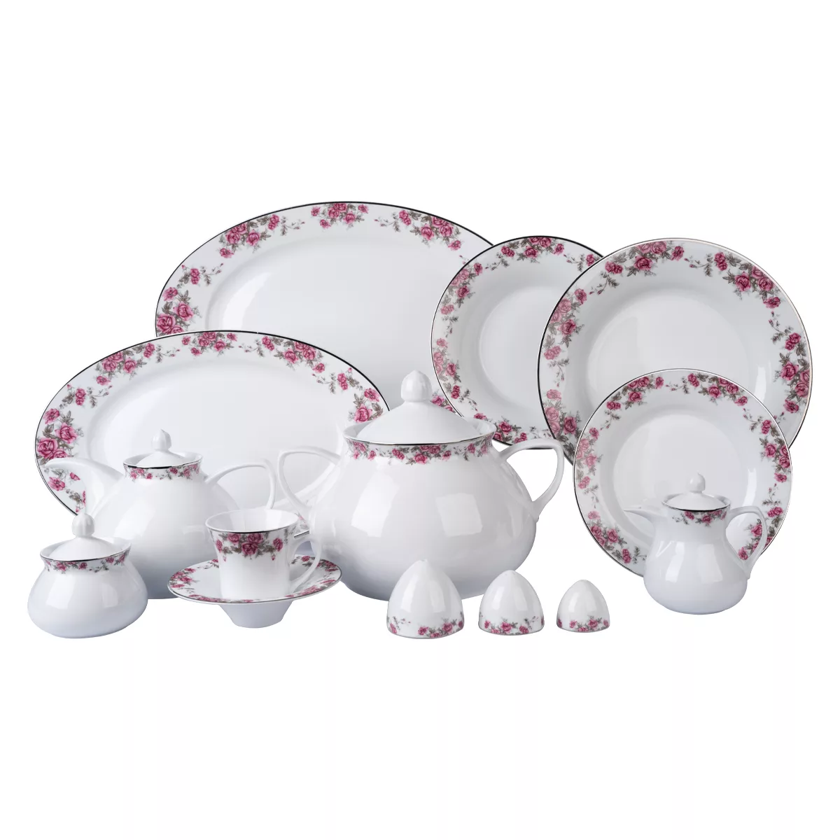 سرویس غذاخوری 108 پارچه 12 نفره چینی زرین ایران مدل شهرزاد آران درجه یک