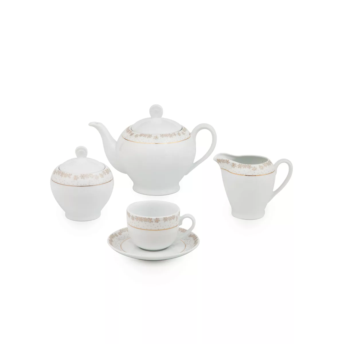 سرویس غذاخوری 74 پارچه چینی زرین ایران مدل ایتالیا اف پلاس برایدال درجه یک